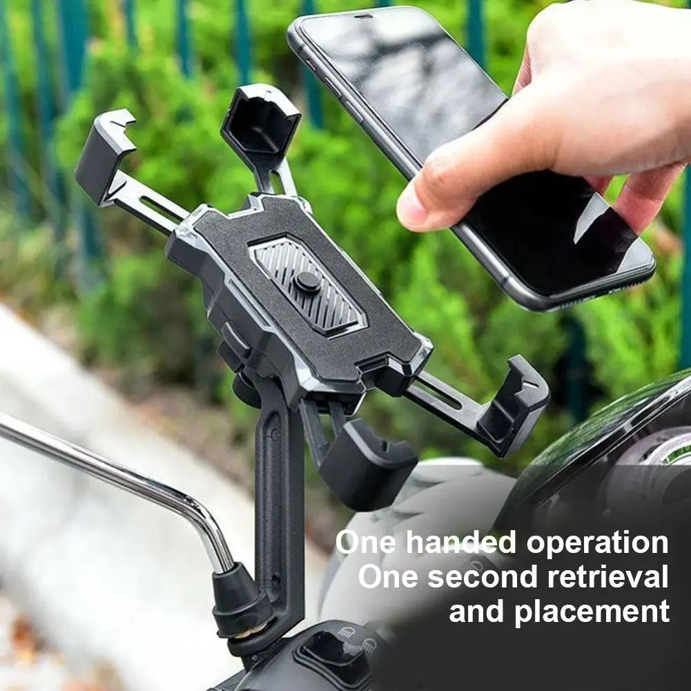 360 Rotating Motorcycle Phone Mount Handlebar Clamp Universal Bike Phone Holder For GPS And Smartphones rearview Mirror Type