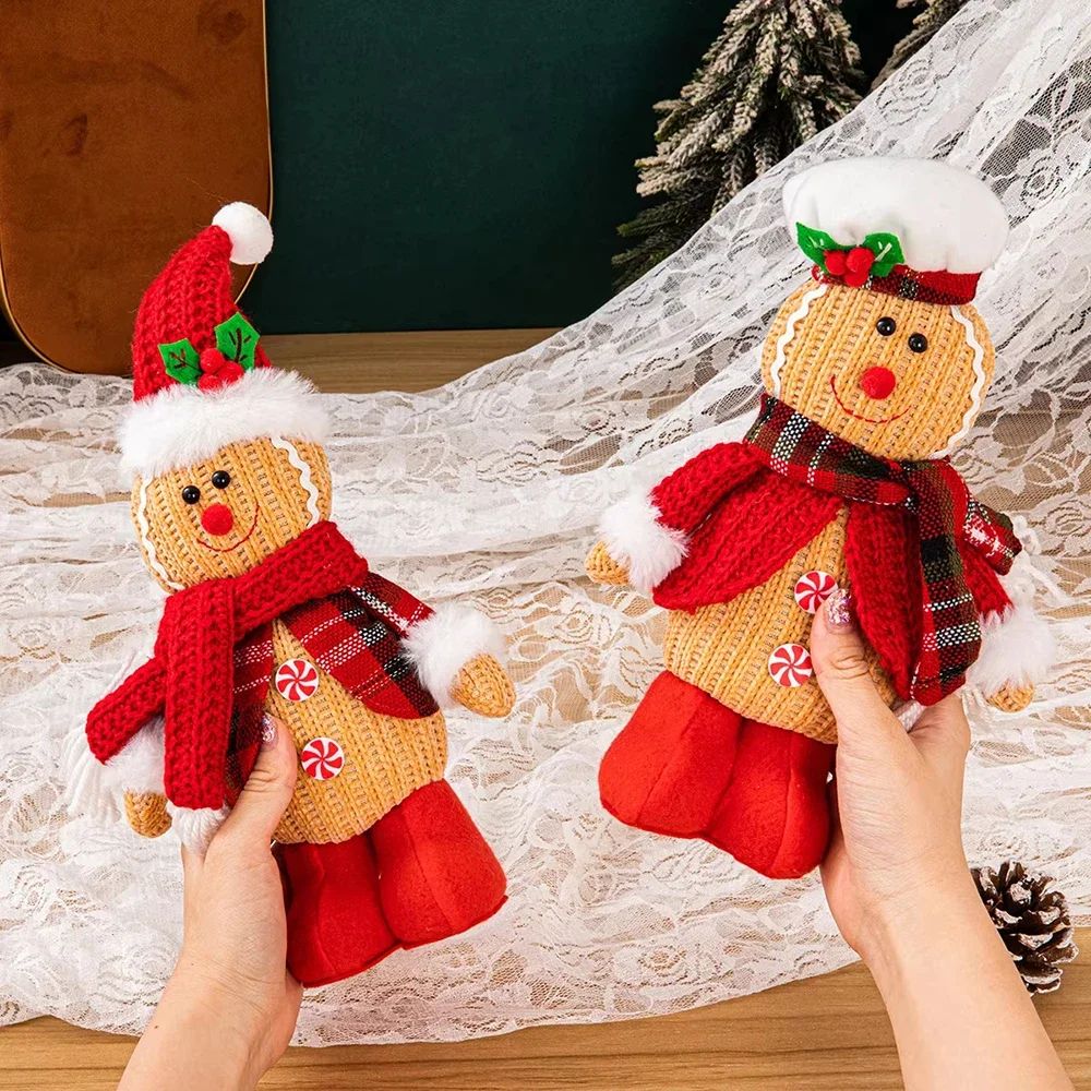 Gingerbread Man Plush Christmas Gingerbread Doll Pillow For Cozy Holiday Decor b