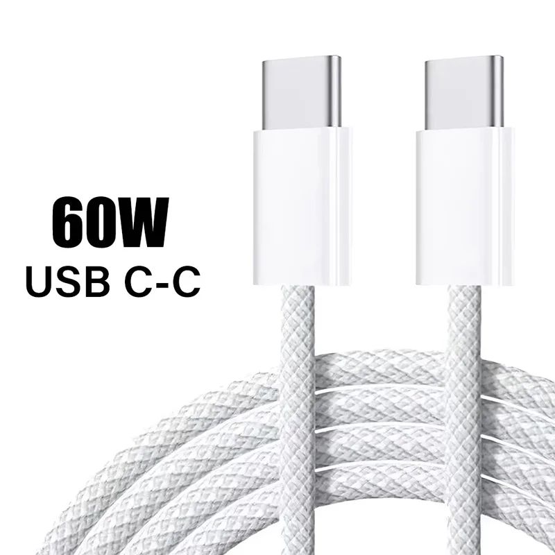High Speed 60W USB C To USB C PD Charging Cable For IPhone 15, IPad, MacBook & Type C Devices green 2m