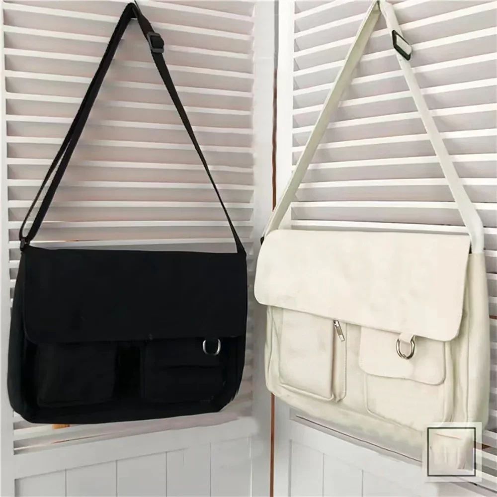 Canvas Crossbody Shoulder Bag For Women black