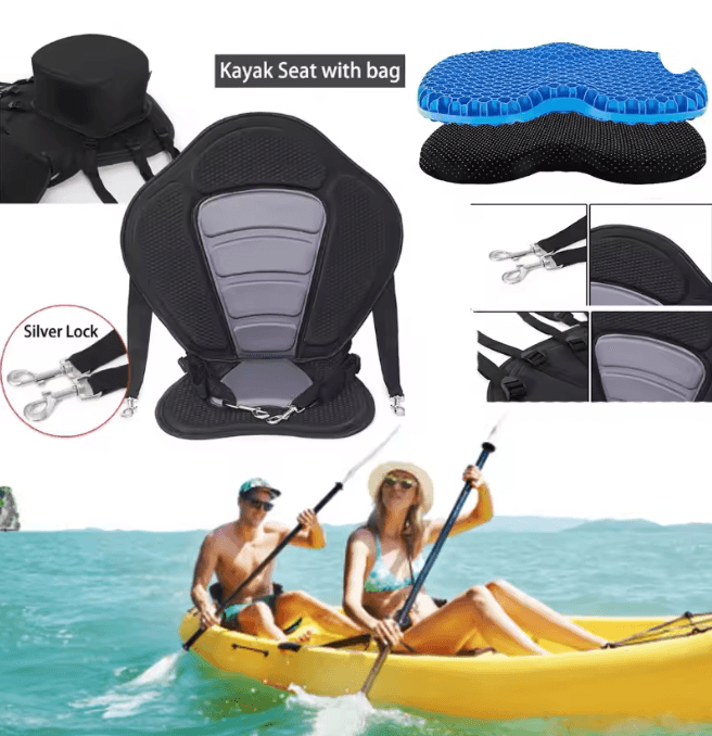 Adjustable Padded Kayak Seat With Backrest And Detachable Storage Bag c