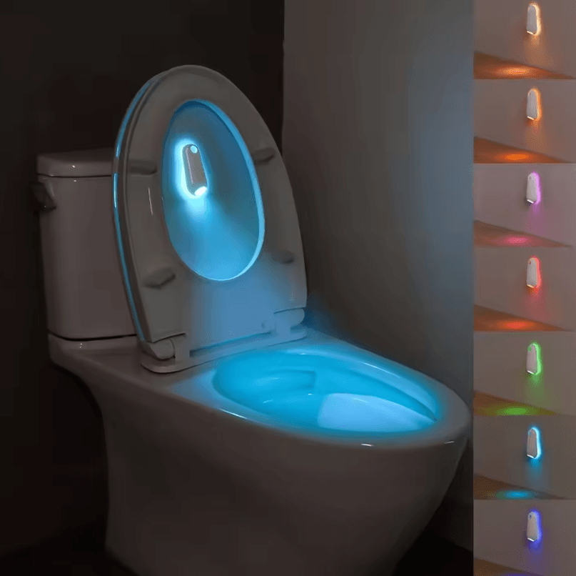 Motion Sensor Toilet Light RGB LED Toilet Bowl Night Light 2pcs