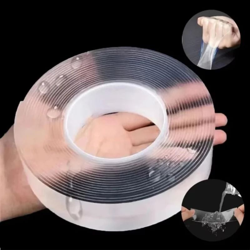Nano Double Sided Tape Transparent, Reusable, & Waterproof Traceless Adhesive Tape For Home & Office 15 Mm X 3 M