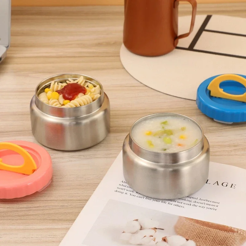 Soup Thermo Wide Mouth Vacuum Insulated Food Jar, Leak Proof Stainless Steel Kids Lunch Container For School, Hot Cold blue