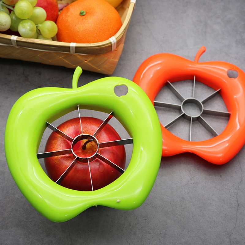 Stainless Steel Blade Apple Slicer Corer Multifunctional Fruit Cutter Divider With PP Handle For Kitchen Use red