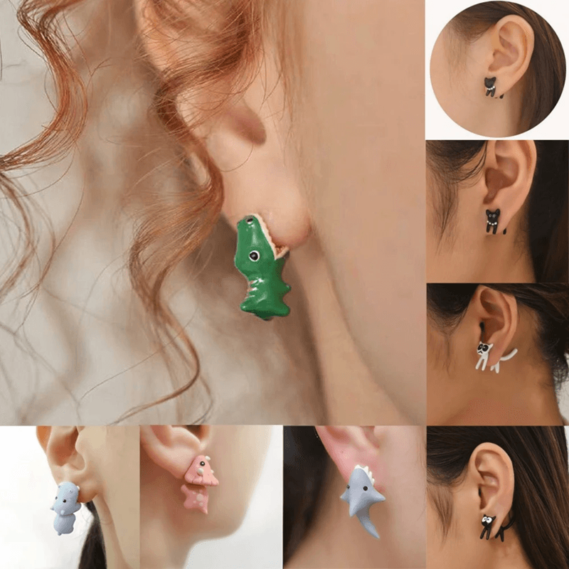 Cute Mini Cartoon Animal Earrings For Everyday Style And Gifts 13