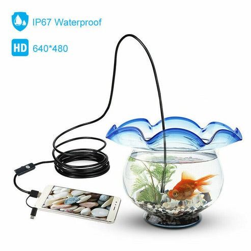 Snake Endoscope Borescope 8mm USB Camera Scope For Android, LED Inspection Camera, Waterproof USB Endoscope 1m 3.2 Feet