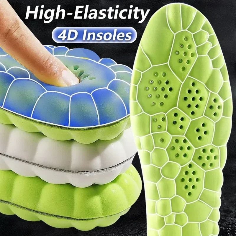 4D Massage Orthopedic Insoles Arch Support Shoe Inserts For Sports & Daily Wear green 43 44(270mm) 9