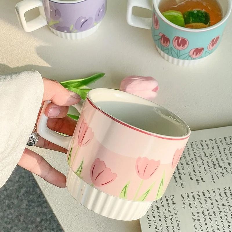 Ceramic Tulip Flower Coffee Mug literature