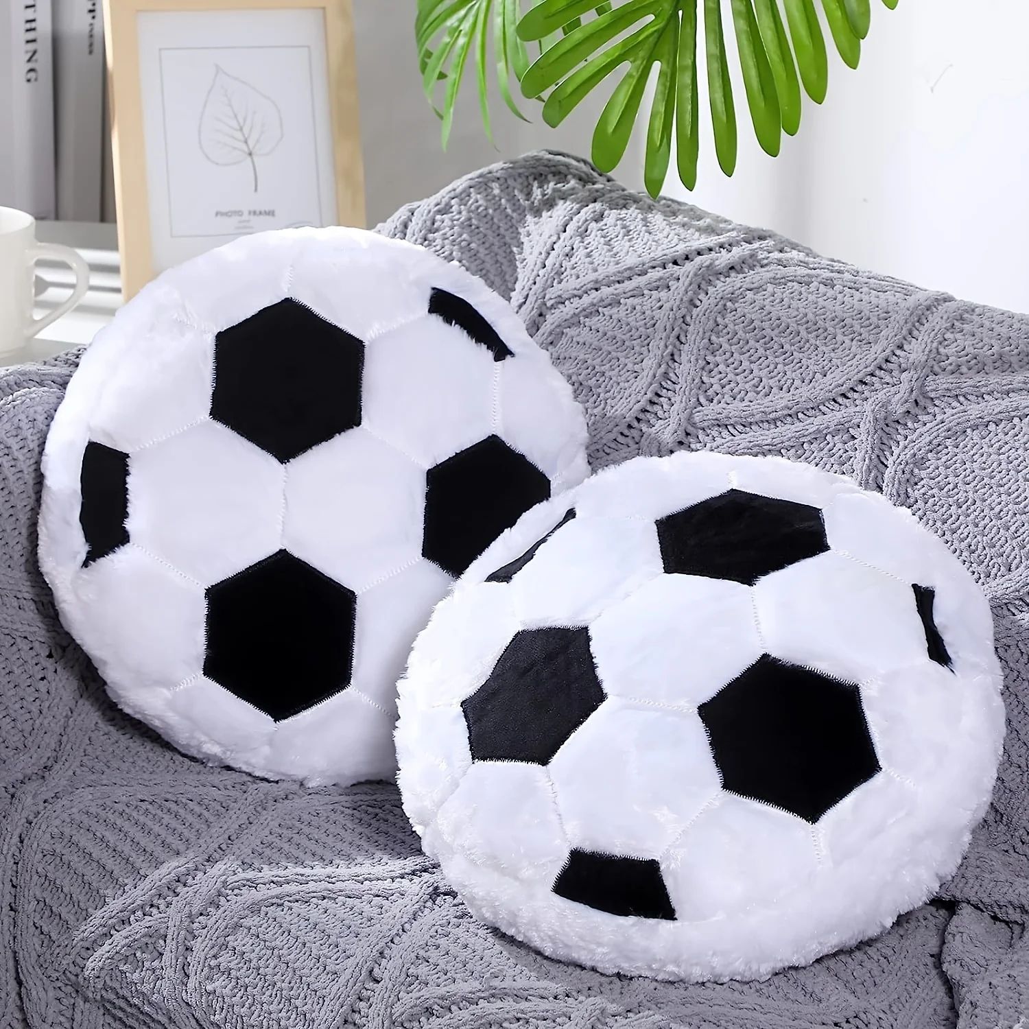 Football Plush Pillow Soft Fan Cushion For Couch & Bed Cozy Football Throw Pillow For Kids, Teens & Sports Lovers 17.72 17.72 In ( 17.7 17.