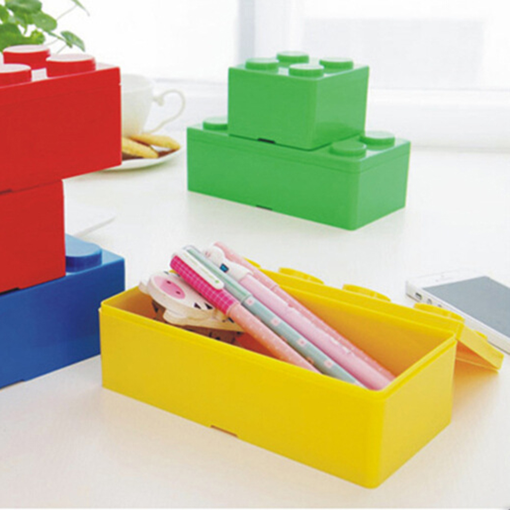 Stackable Creative Building Block Storage Box, Perfect For Home, Office And Educational Use, DIY Storage Solution green rectangle