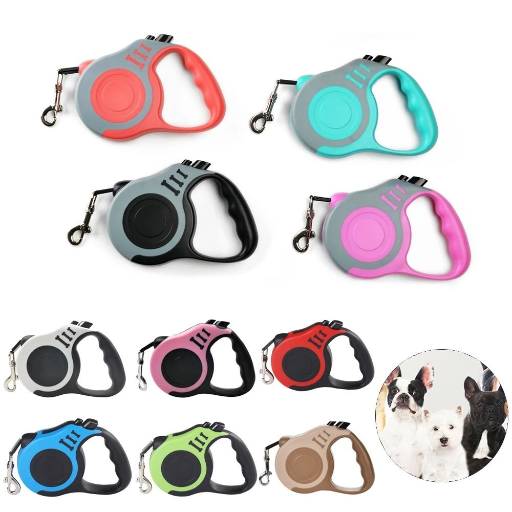 Automatic Retractable Nylon Dog Leash For Small Medium And Large Pets pink 3 M