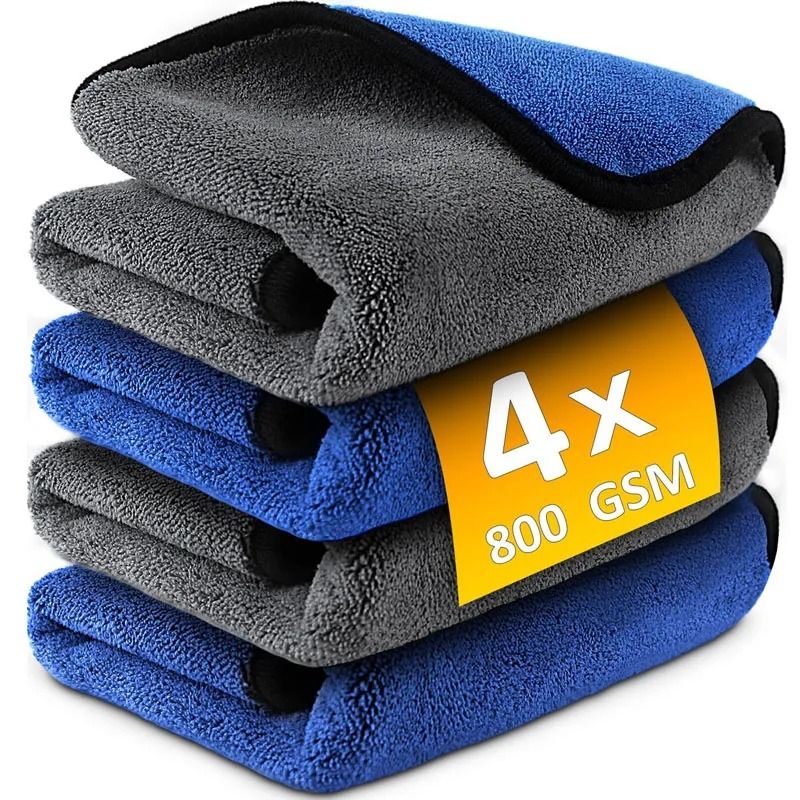 500GSM Microfiber Car Washing Towel Double Layer Quick Dry Cloth 30x60 Cm 1 Pc