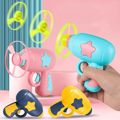 Funny Interactive Flying Disc Cat Toy Windmill Catapult Pet Play Toy random Color