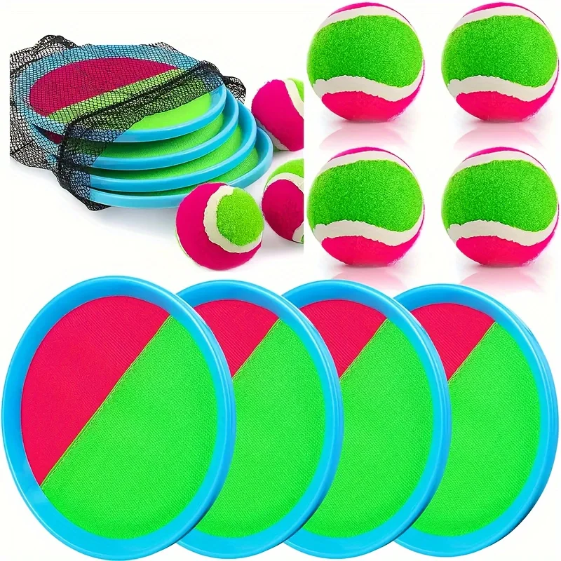 Throwing And Ball Set With Rackets And Ball, Outdoor Games, Sticky Ball Toys, Ideal Easter Gift 2 beat 3 hard Ball