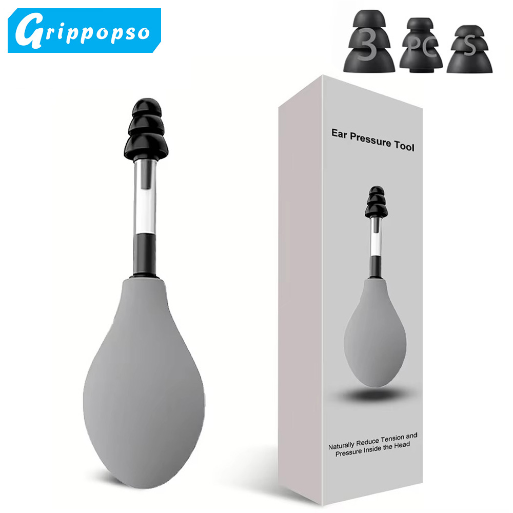 Ear Pressure Tool Portable, Inner Ear Pressure Relief Suction Device With Sizes Of Earplugs For Headache pink