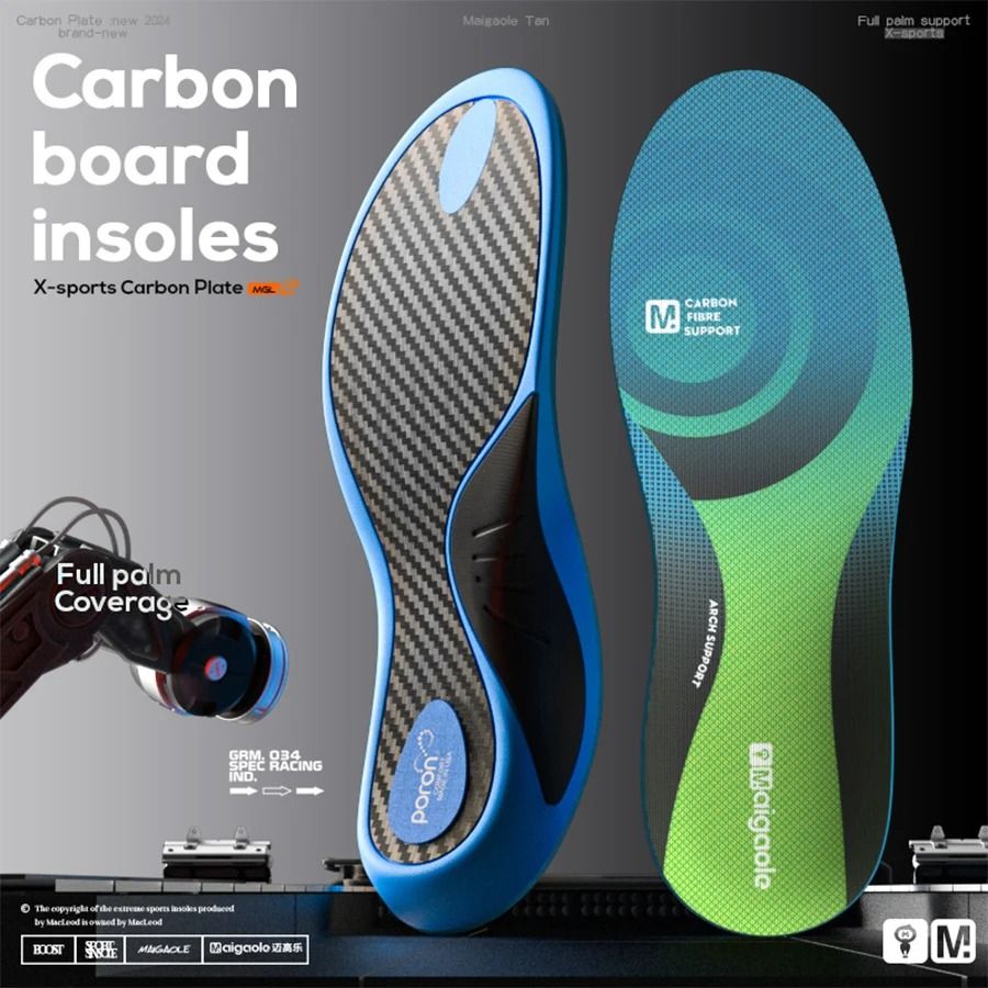 Carbon Plate Basketball Insoles With Strong Arch Support And Rebound Cushioning blue 35 36