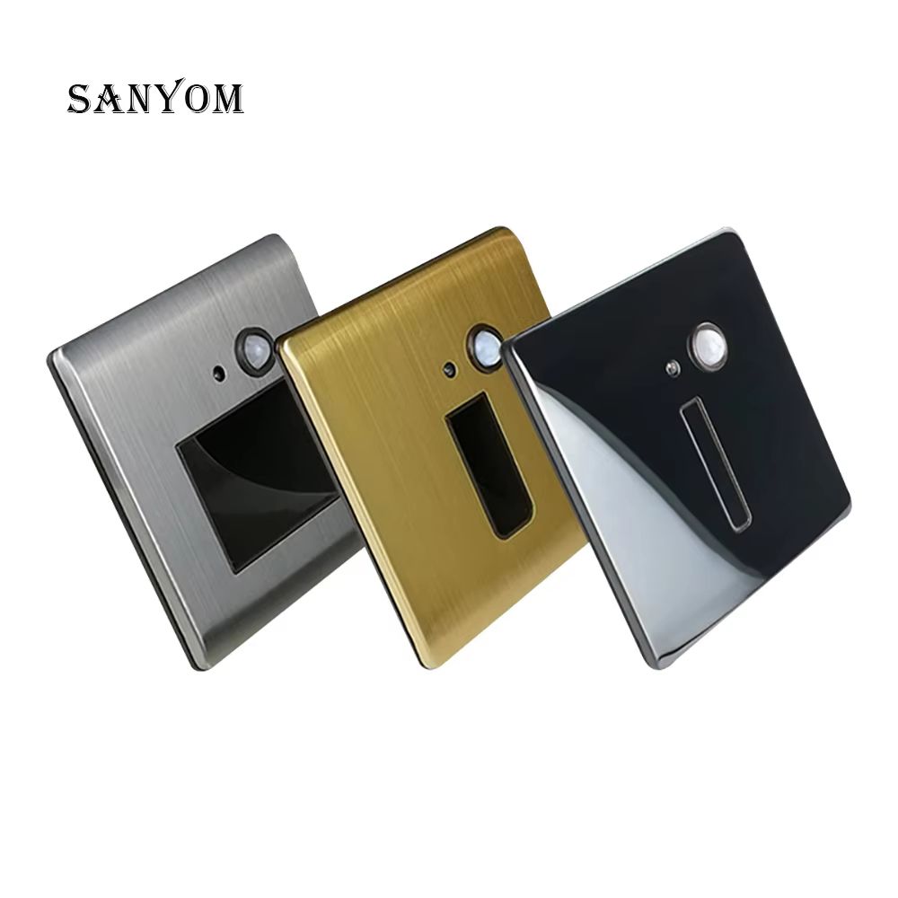 Smart Motion Sensor Recessed Wall Lamp For Indoor Step & Stair Night Lighting gold Slot Wide No Sensor warm White (2700 3500k)