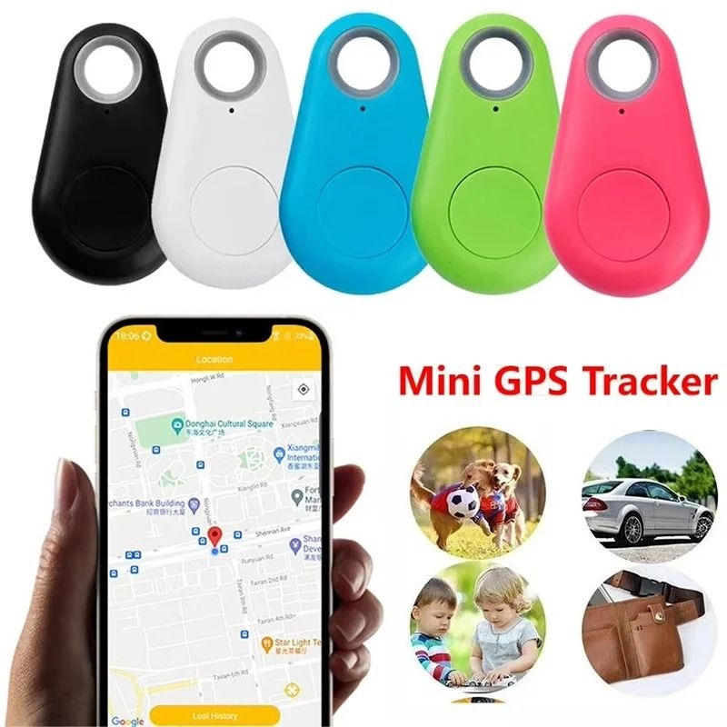 Mini GPS Smart Anti Loss Device Bidirectional Bluetooth Tracker & Keychain Locator For Keys & Phones 1 Pc White