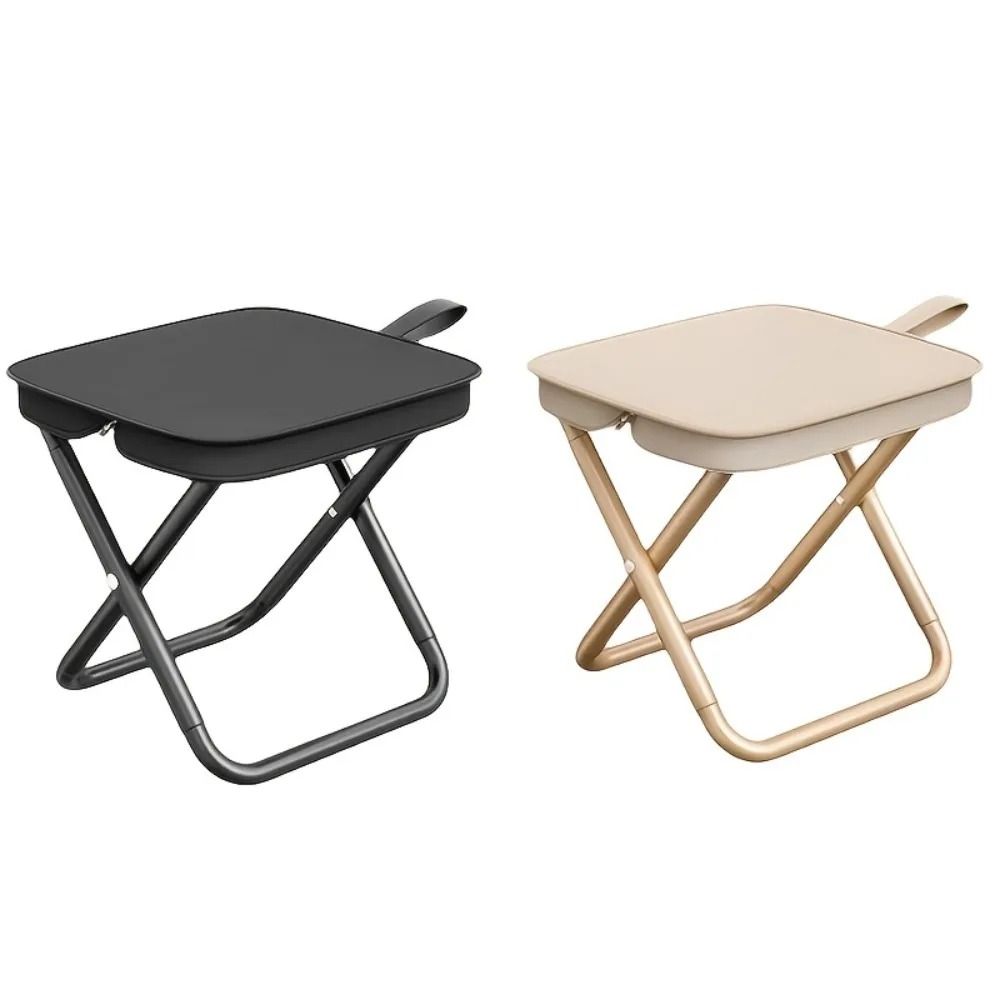 Portable Folding Camping Stool Pencil Case Chair For Fishing And Travel black 1 Pc