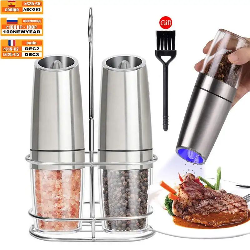 Electric Automatic Pepper And Spice Grinder 1pc