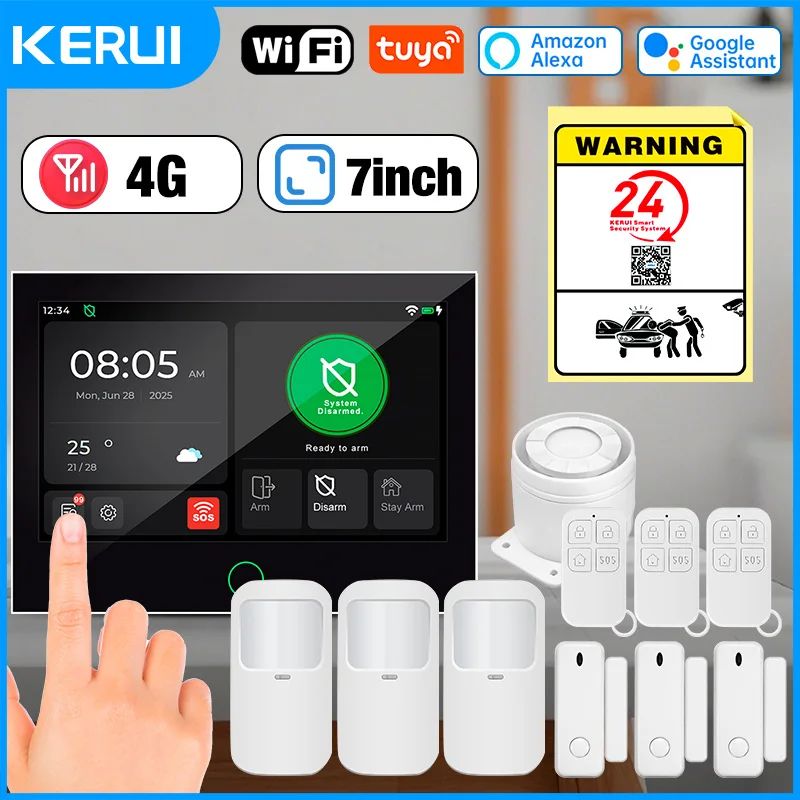 4G WiFi Smart Alarm System kit 3 eu Plug
