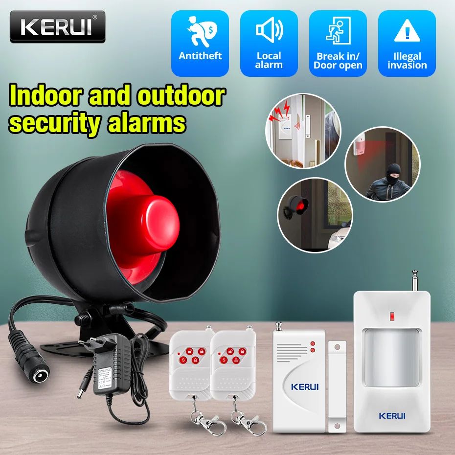 Wireless Motion Sensor Alarm kit3 uk Plug