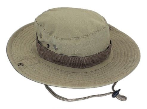 Wide Brim Sun Hat UV Protection Bucket Cap, Outdoor Hiking Camping Fishing Safari Hat For Men boonie Khaki
