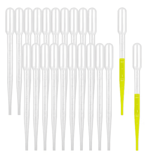 100PCS Calibration Pipettes With Scale Disposable Liquid Droppers 1 To 5 Ml 3ml