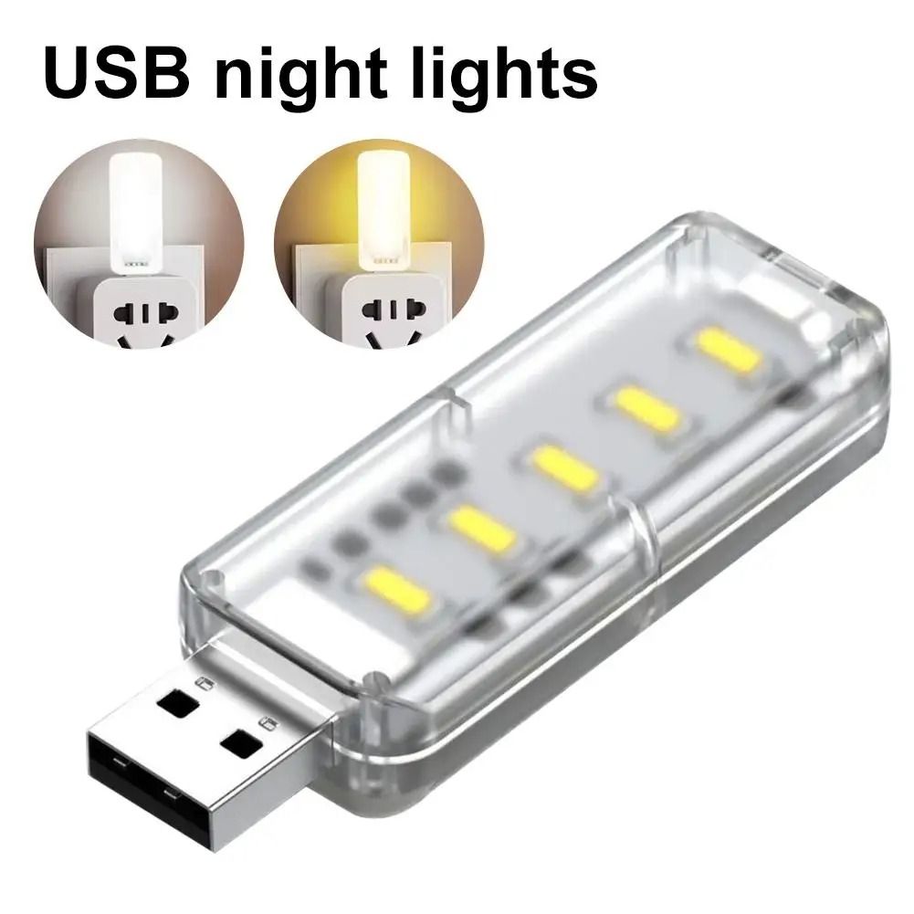 Portable USB Night Light Touch Control Mini LED Night Lamp DC 5V yellow