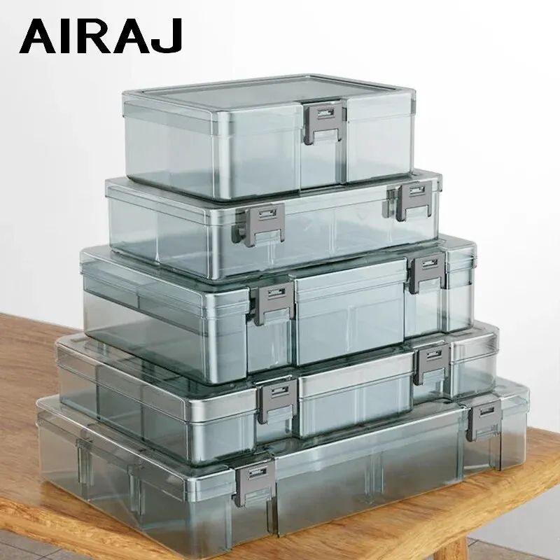 Plastic Tool Parts Organizer Box With Thickened Grid Compartments Screw Storage Case For Drill Bits & Electronic 0201