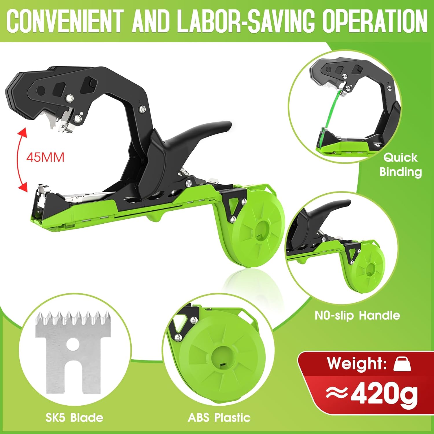 Plant Tape Tying Machine For Home Garden Tools, Garden Plant Branch Binding Tool 10 Rolls Tapes