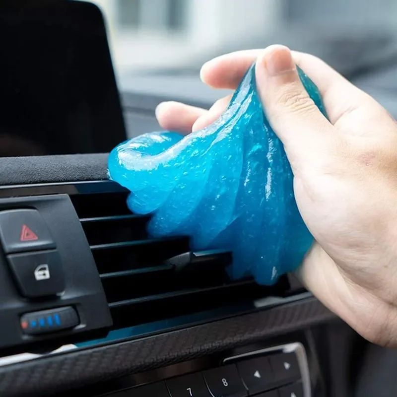 Multi Surface Cleaning Gel Dust Remover Reusable Car Cleaning Slime & Keyboard Cleaner 160g Red