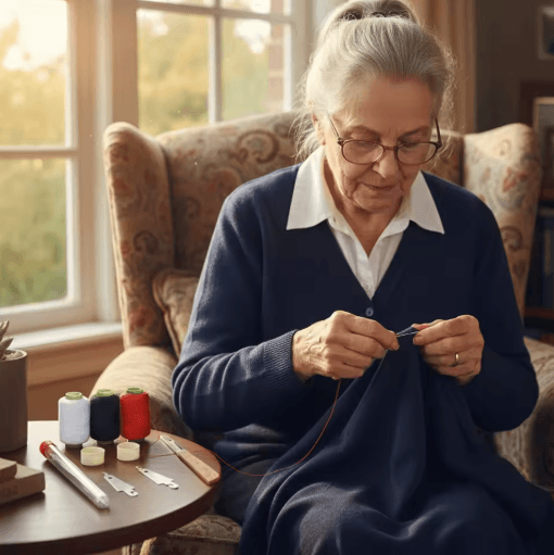 Large Eye Hand Sewing Needles Set 34 37 PCS High Carbon Steel Needles With Thread For DIY And Elderly 34pcs 1 Set