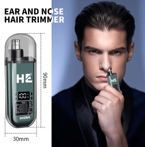 HIENA Electric Nose Hair Trimmer Rechargeable Mini Grooming Trimmer For Nose Ear And Eyebrow green