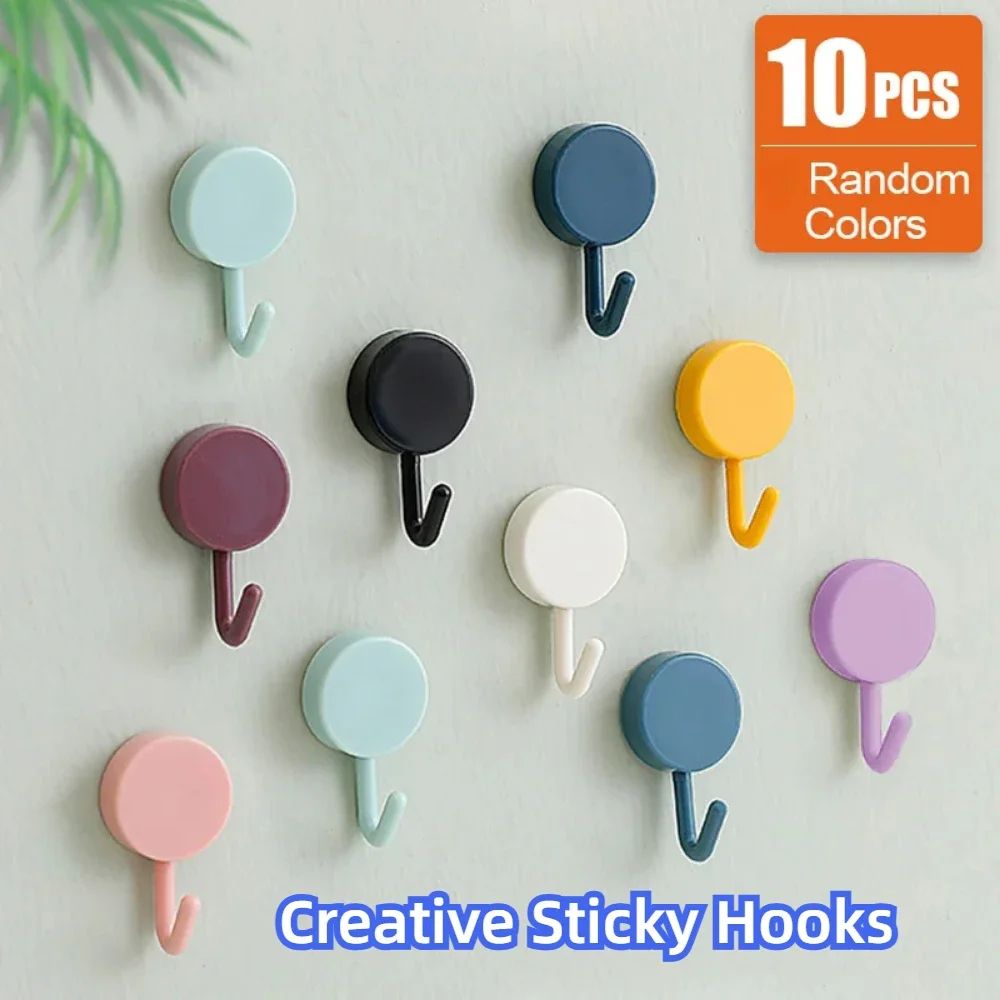 10 Pack Strong Self Adhesive Wall Hooks blue 10pcs