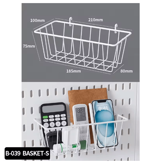 Standing Office Pegboard Storage No Drill Clip On Desktop Rack With DIY Accessories white Arc Hooks