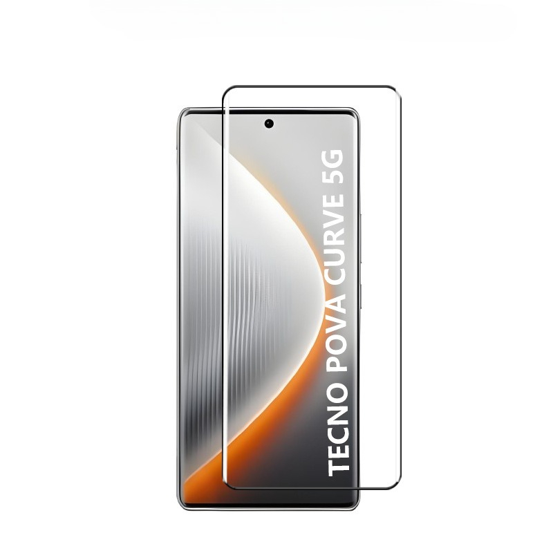 Clear Full Cover Protective Front Film, Tempered Glass Screen Protector For TECNO POVA CURVE Clear Full Cover Protective Front Film, Tempered Glass Screen Protector For TECNO POVA CURVE