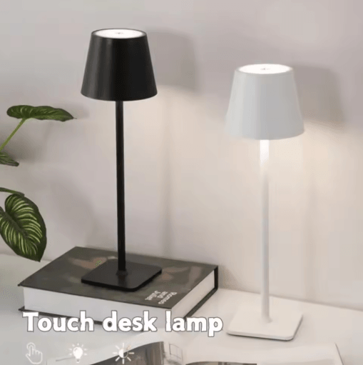 Nordic LED Desk Lamp Rechargeable Touch Dimming Light For Minimalist Home Decor black