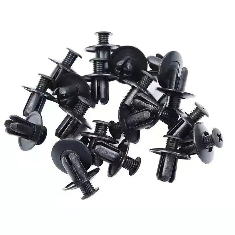 8mm Plastic Car Rivet Clips Bumper Fender Fasteners Set 10 Pcs