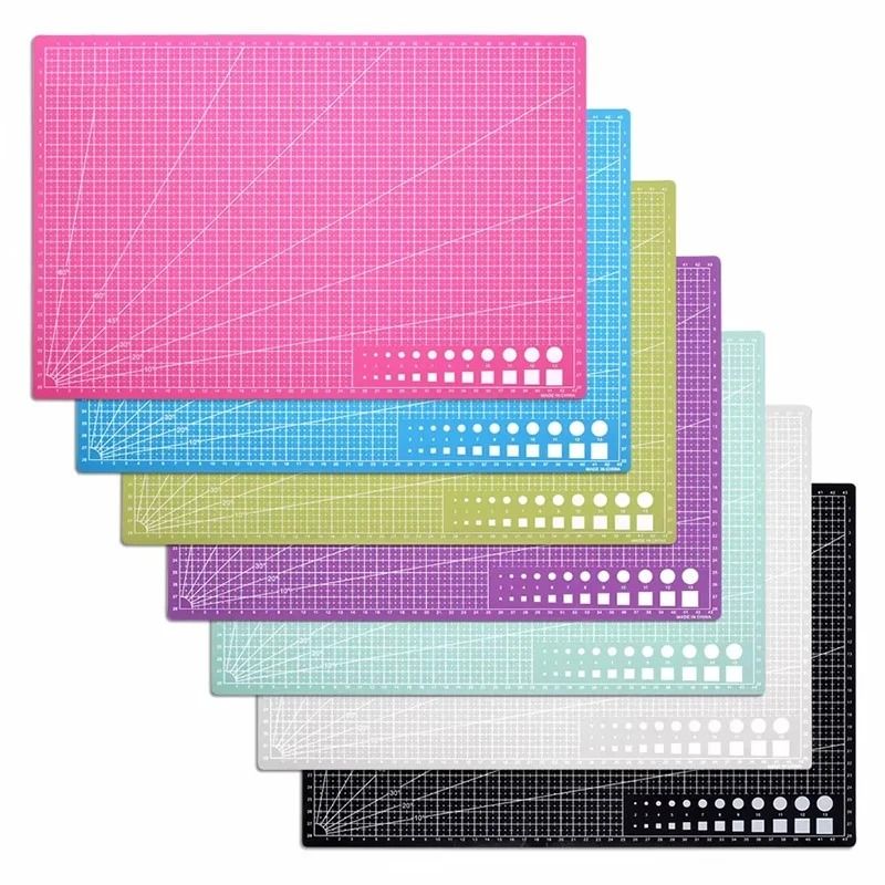 A3 Self Healing Cutting Mat Multipurpose Non Slip Gridded Craft Mat & Desktop Protector pink