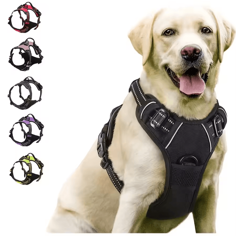 No Pull Dog Harness With Front Clip Dog Harness, Heavy Duty Reflective And Easy Control Handle For Large Dog Walking red xl
