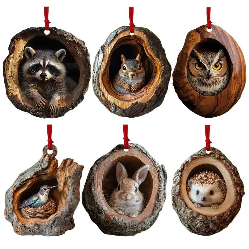 Christmas Animal Acrylic Pendant Ornaments squirrel