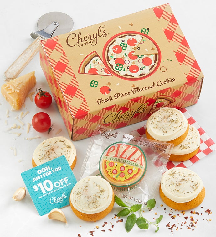Pizza Flavored Buttercream Frosted Cookie Sampler by Cheryl's Cookies