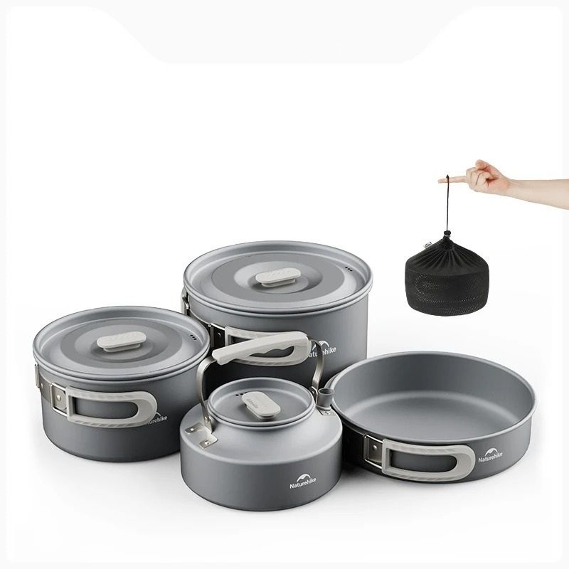 Aluminum Alloy Group Camping Cookware Set 4 7 Person A