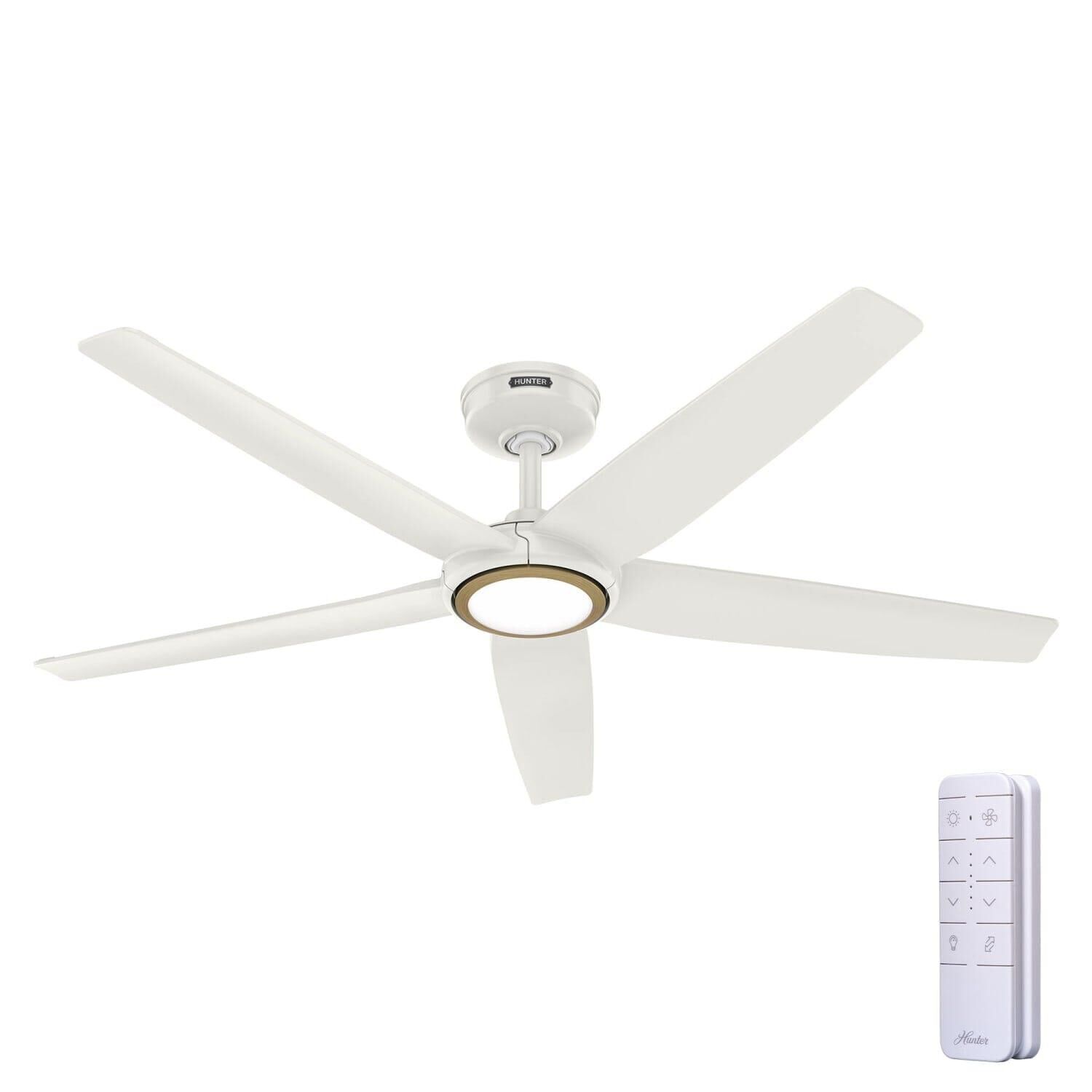 Hunter Fan ZenTech 52 Inch Ceiling Fan with Light Kit - 53640