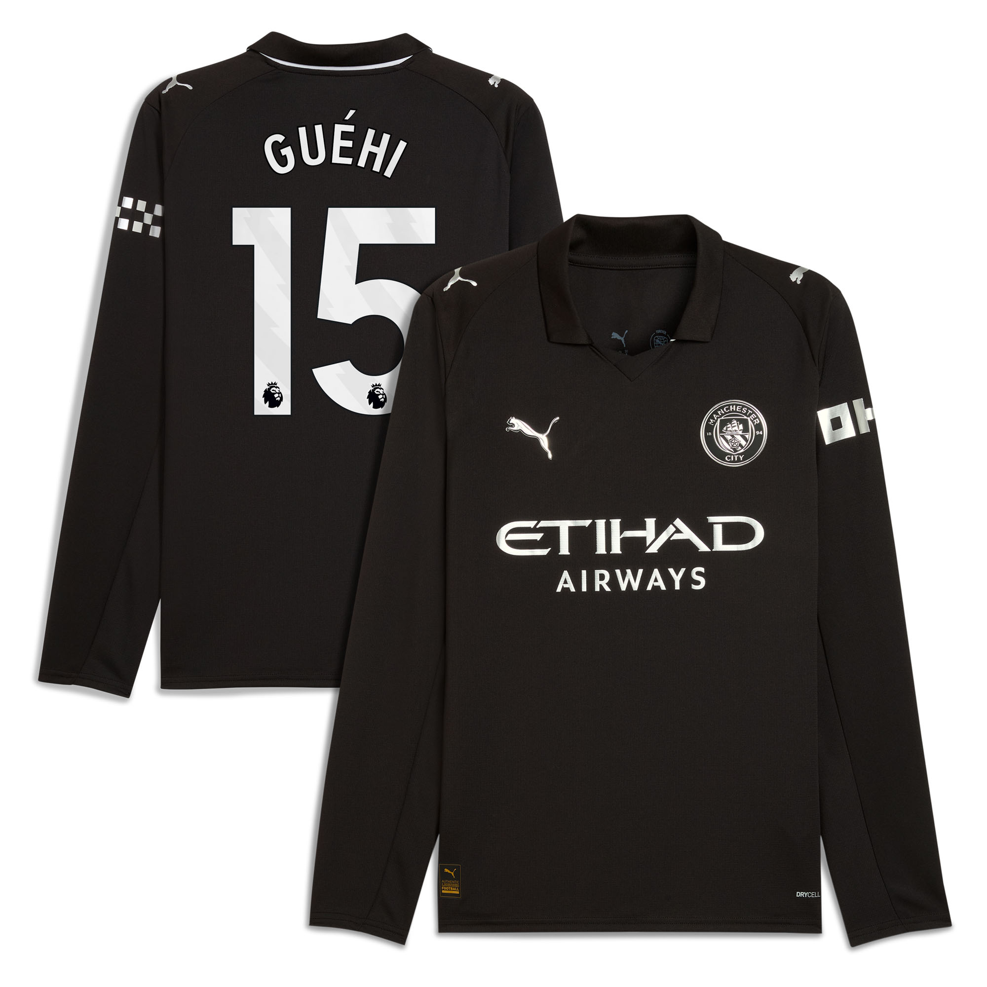 Manchester City PUMA Auswärtstrikot 2025-26 - Langarm mit Aufdruck Guéhi 15 Image