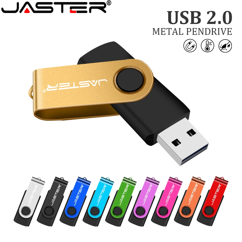 Business-Geschenk-Speicherstick 128 GB 64 GB drehbarer USB-Flash-Laufwerk 32 GB Metall-Stick 16 GB schwarzer Pendrive 8G-Kunststoff-USB-Stick 4G Image