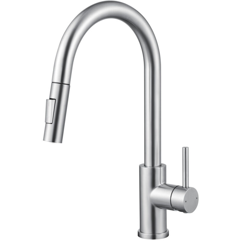 Rubinetto Da Cucina Cecipa Max Con Doccetta Estraibile, Rubinetto Per Lavello Da Cucina Girevole A 360°, Rubinetto Per Lavello Da Cucina, Spazzolato