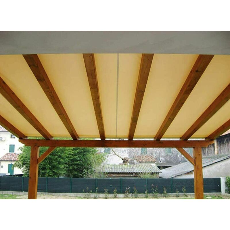 Far - Telo Copertura Vela Beige 2.8 X 5.8 Mt Per Pergola Pergolato 3 X 6 Mt 168v